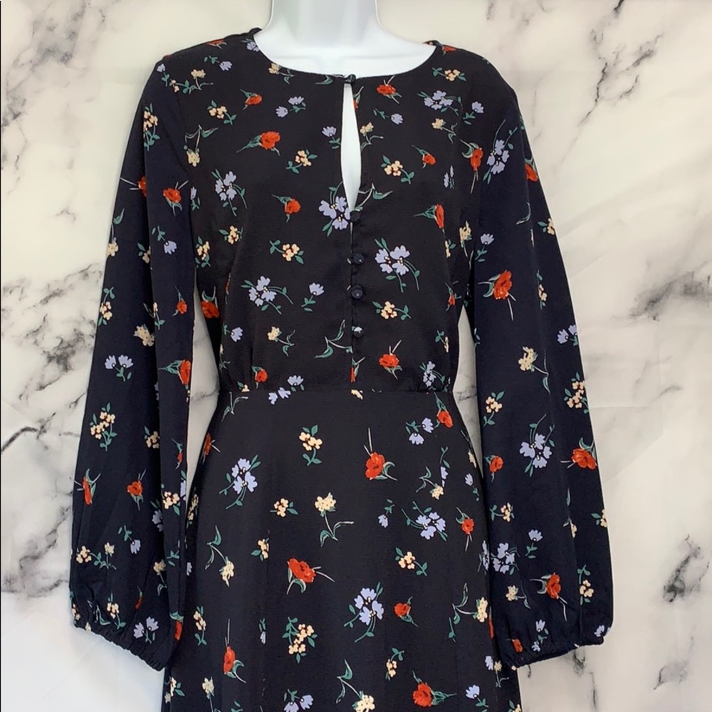 NWOT Navy Floral Midi